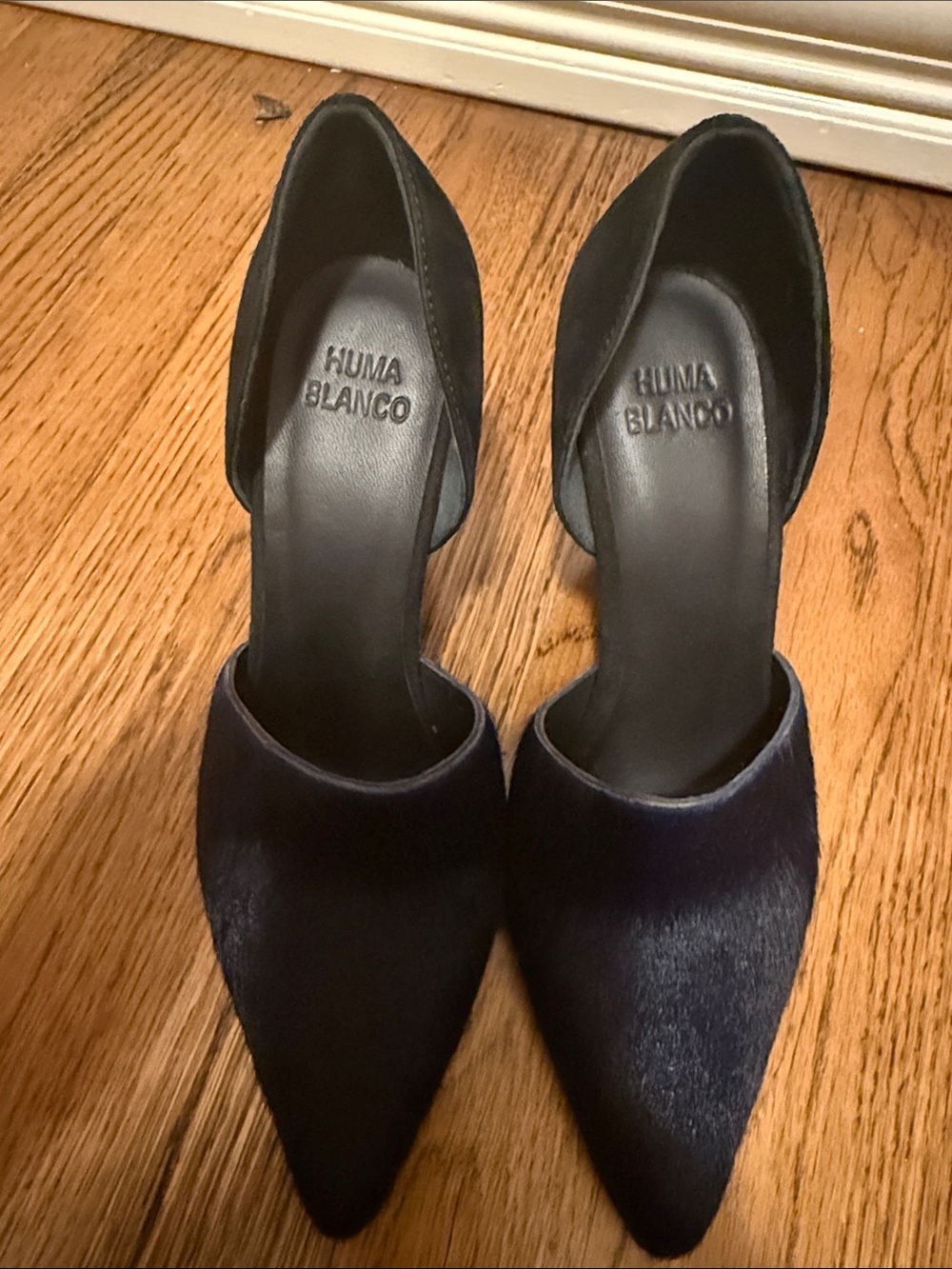 Women's Pointed Toe D'Orsay Pumps in Navy Blue